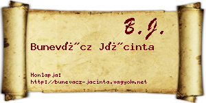 Bunevácz Jácinta névjegykártya